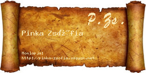 Pinka Zsófia névjegykártya