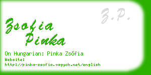 zsofia pinka business card